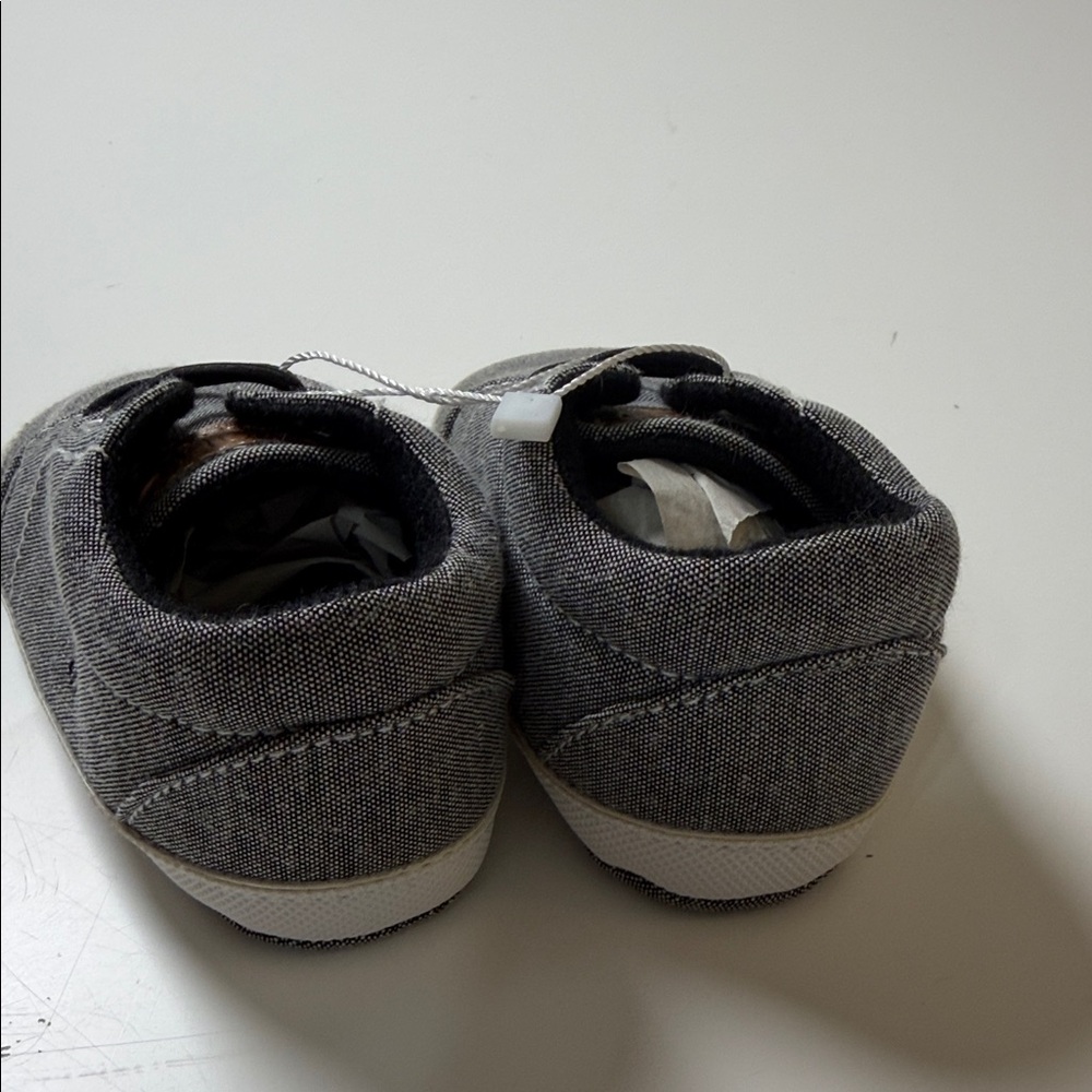 Polo by Ralph Lauren Kids Charcoal Canvas Lace-Up Sneakers - Picture 3 of 4